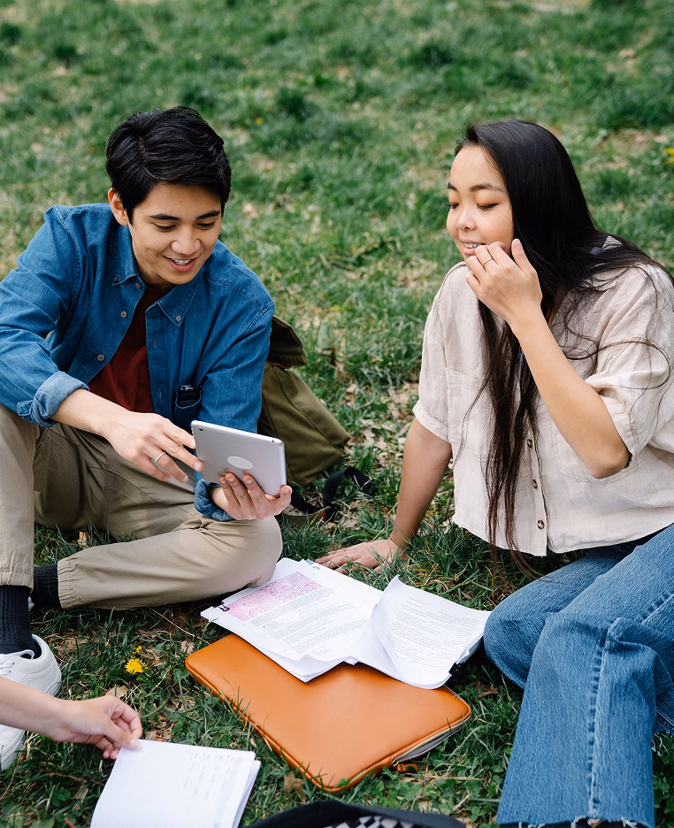 EduBookings advisors with a student